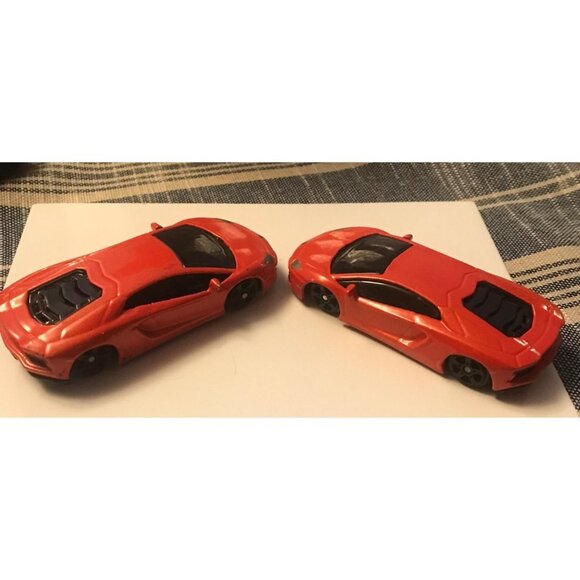 Hot Wheels Set 2 Red Lamborghini Aventador Cars 2018 Mattel 1:64 Scale Diecast - Picture 6 of 12